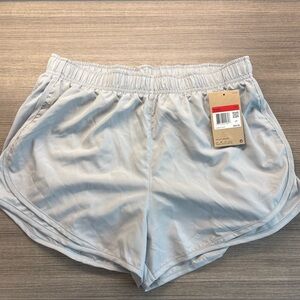 Nike Dri Fit Brief Lined Women Tempo Running Shorts Size Large Grey